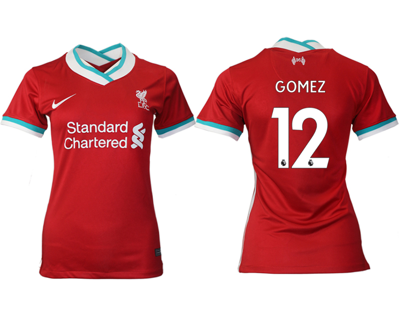 Women 2020-2021 Liverpool home aaa version #12 red Soccer Jerseys->liverpool jersey->Soccer Club Jersey